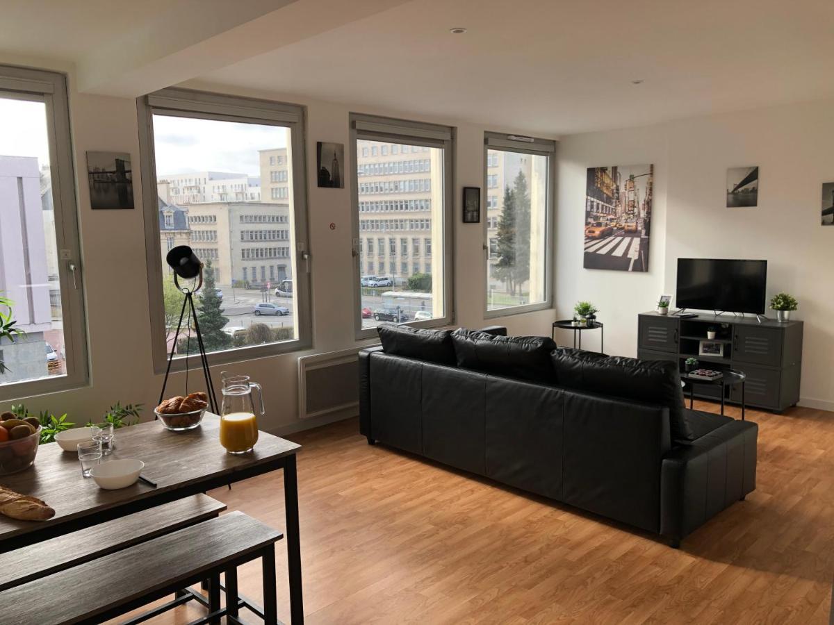Ferienwohnung Hyper Centre - Wifi Fibre Gratuit - Jergweloh - Le New Yorkais Caen Exterior foto